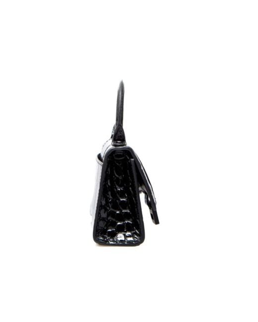 Balenciaga Black Mini Hourglass Tote Bag