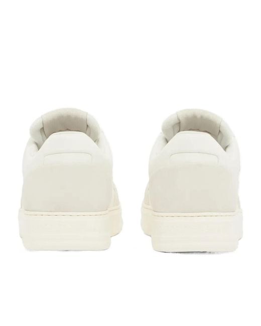 Emporio Armani White Panelled Low-Top Sneakers for men