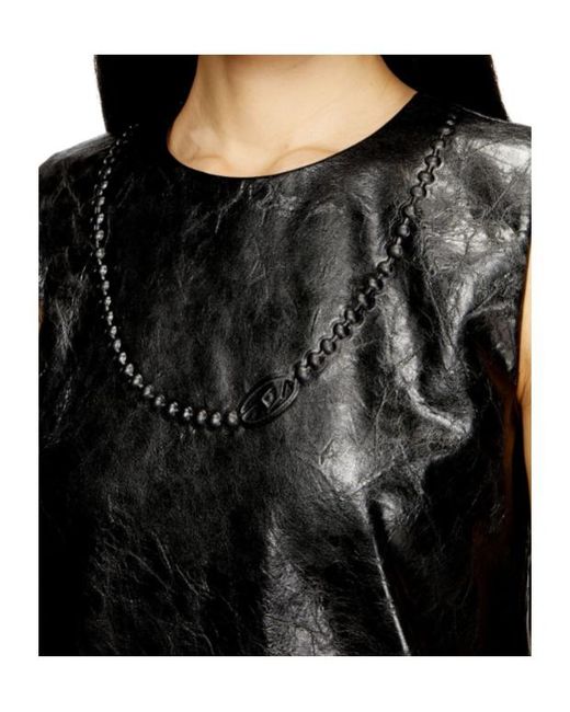 DIESEL Black Coated Mini Dress