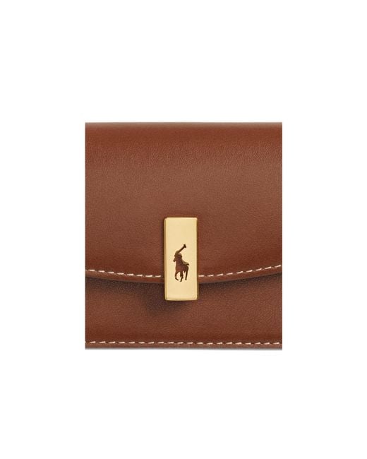 Polo Ralph Lauren Brown Fold-Over Leather Wallet for men