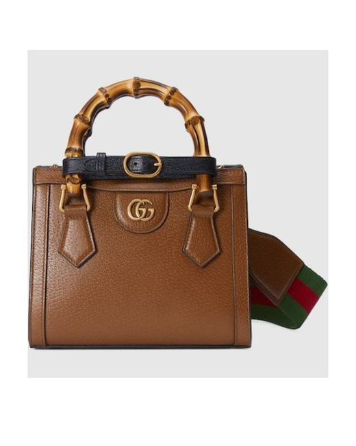 Gucci Brown Mini Diana Top Handle Bag