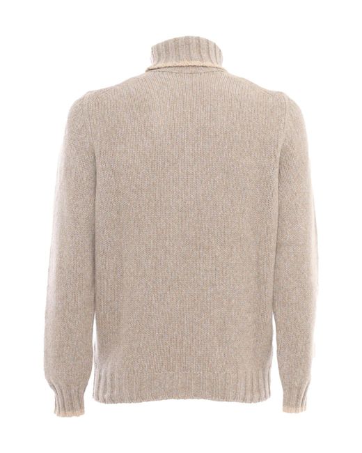 Fedeli Natural Turtleneck Knitted Jumper for men