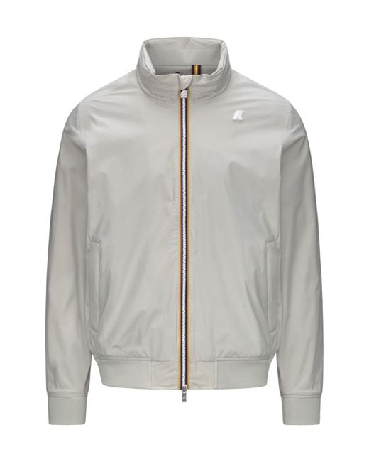 K-Way Gray Amaury Zip-Up Jacket for men