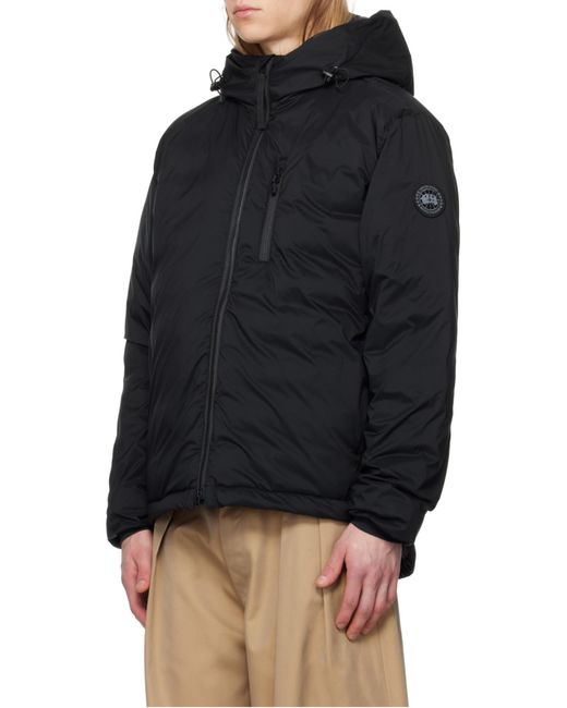 Canada Goose Black Hooded Feather-Down Padded Jacket for men