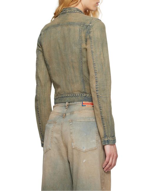 DIESEL Green De-Mornin Zip-Up Jacket