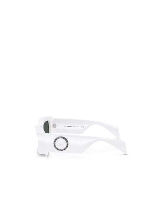 Versace White Rectangle-Frame Sunglasses for men