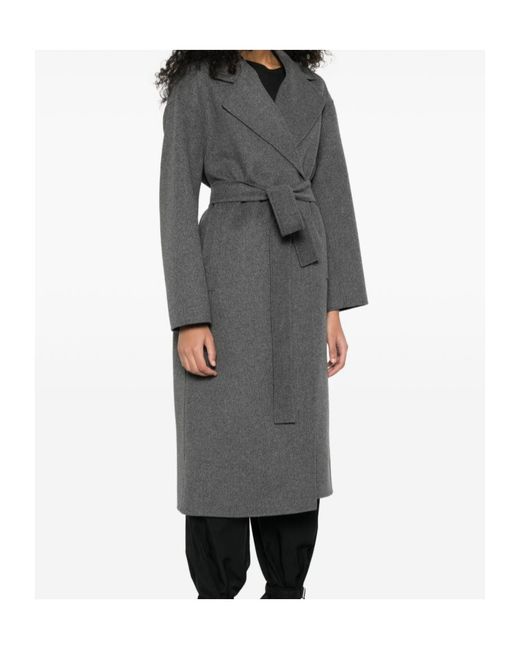 Max Mara Gray Wool Long Coat
