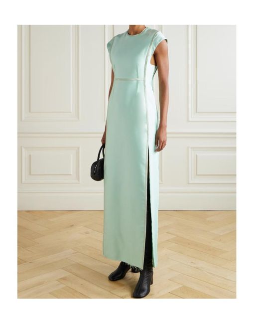 Jil Sander Green Sleeveless Maxi Dress