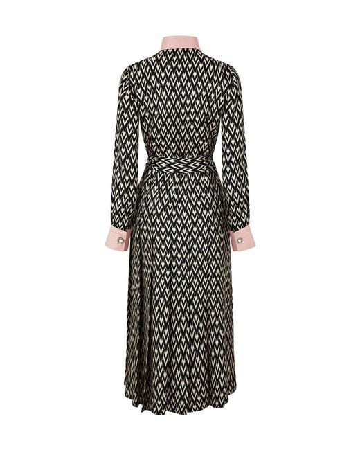 Valentino Black Vlogo Midi Dress