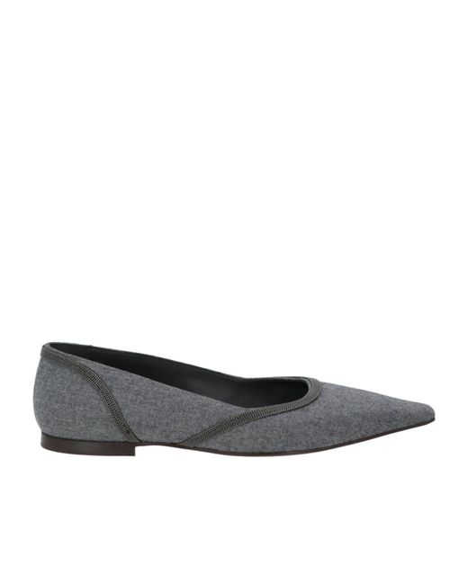 Brunello Cucinelli Blue Simple Ballet Flats