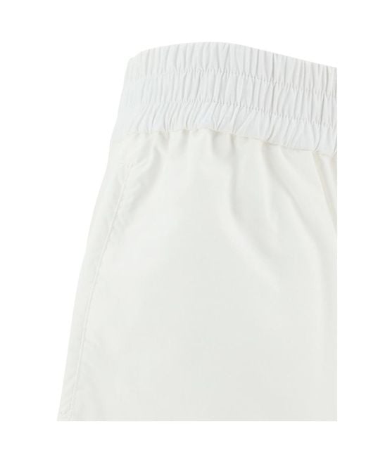DSquared² White Logo Patch Wide Leg Trousers