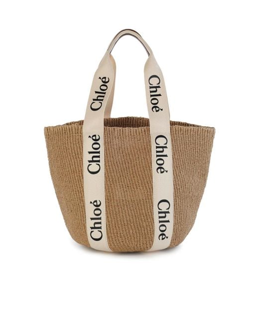 Chloé Metallic Chloé Woody Large Basket Bag