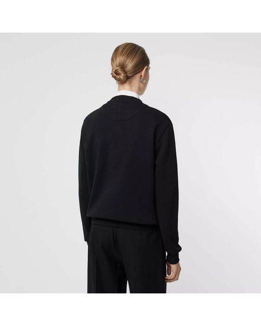 Burberry Black And Silk Pattern Sweater