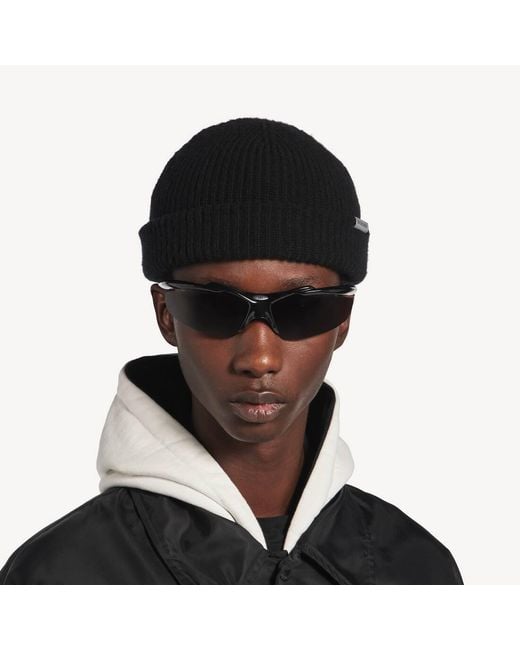 Balenciaga Black Wool Beanie for men