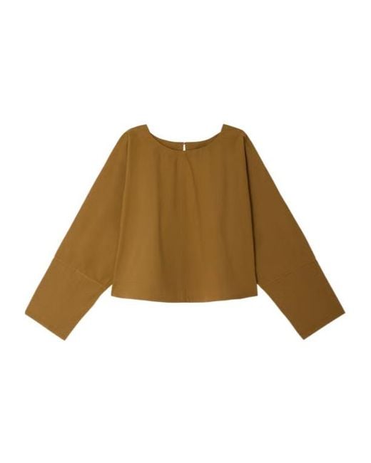 Soeur Brown Long-Sleeve Blouse
