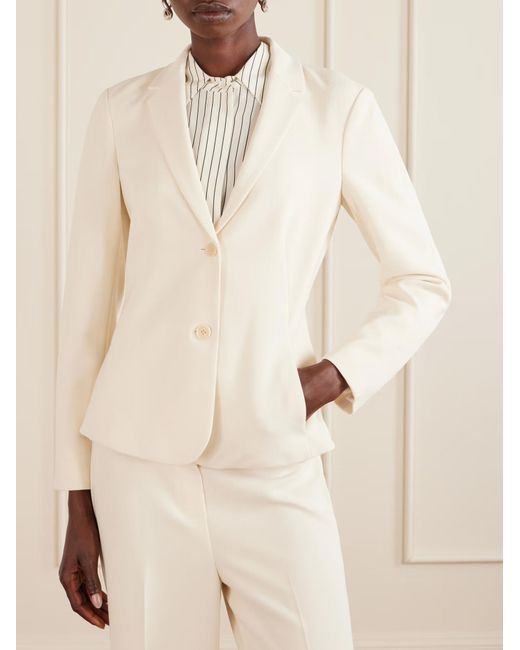 Theory White Long-Sleeved Suit Jacket