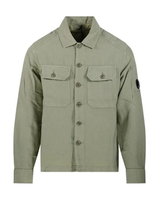 C P Company Green Utility Overshirt for men