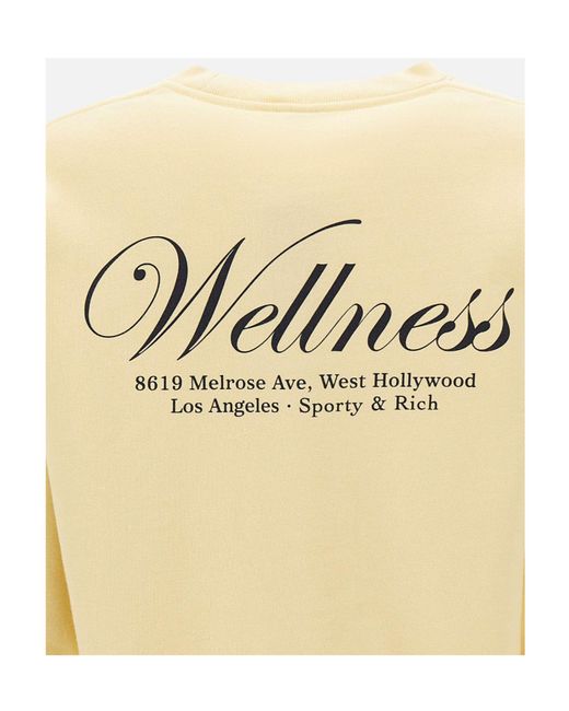 Sporty & Rich Natural Avenue Wellness Crewneck Sweatshirt