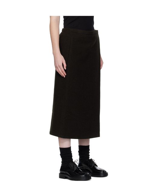 Rier Black Wrap-Up Midi Skirt