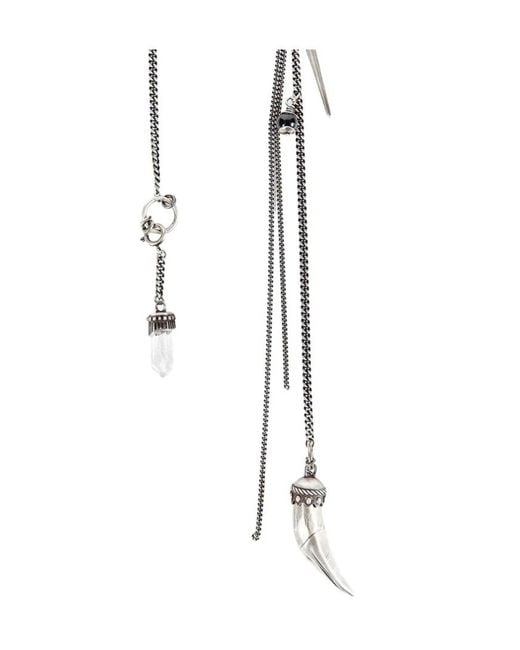 Ann Demeulemeester White Ellsu Necklace for men