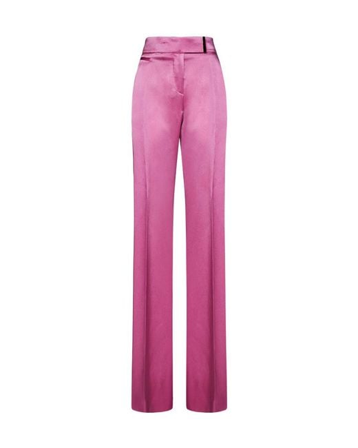 Tom Ford Pink Logo Casual Pants