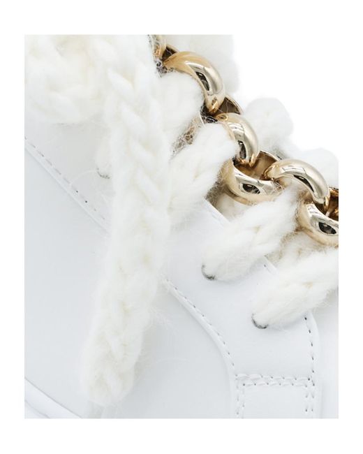 Casadei White High-Heeled Sneakers