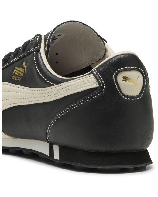 PUMA Black Lace-Up Casual Sneakers
