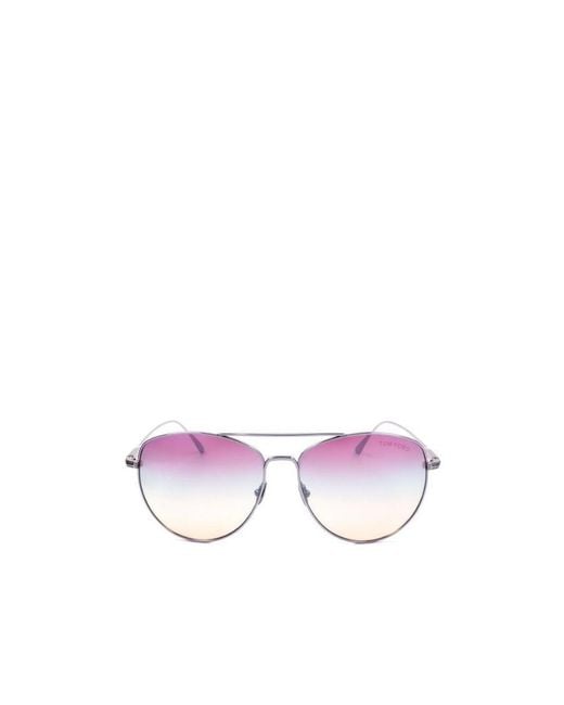 Tom Ford Purple Logo Sunglasses