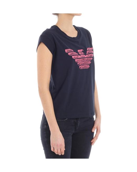 Emporio Armani Blue Logo Short Sleeve T-Shirt
