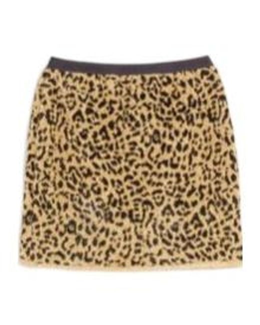 Valentino Metallic Leopard-Print Lurex Miniskirt