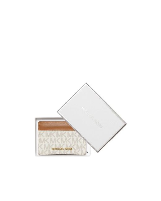 MICHAEL Michael Kors White Leather Card Holder