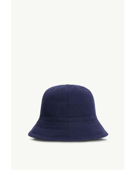 Moncler Blue Logo Patch Bucket Hat for men