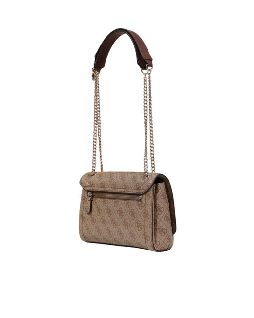 Guess White Monogram Chain Satchel