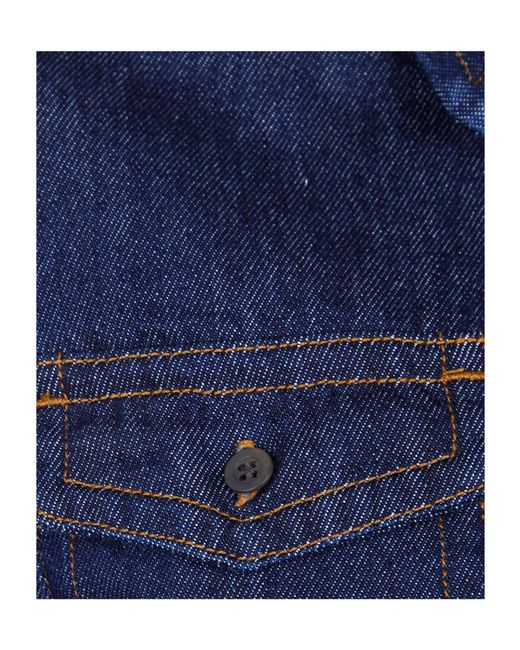 Dries Van Noten Blue Long-Sleeved Denim Shirt