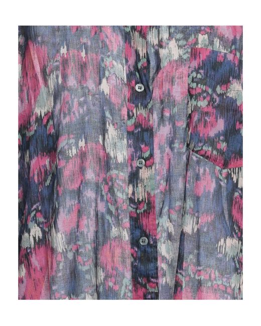 Isabel Marant Purple Patterned Shirts Blouses