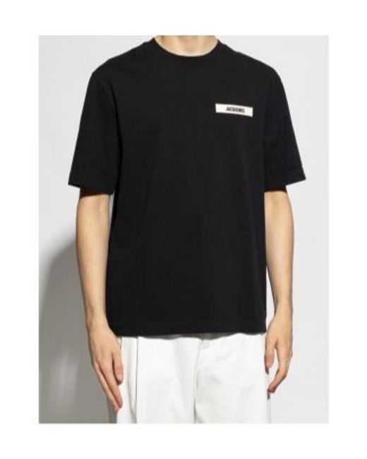 Jacquemus Black The Gros Grain Crewneck T-Shirt for men