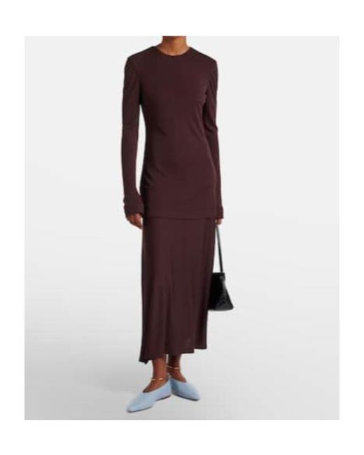 Jil Sander Purple Jersey Maxi Dress