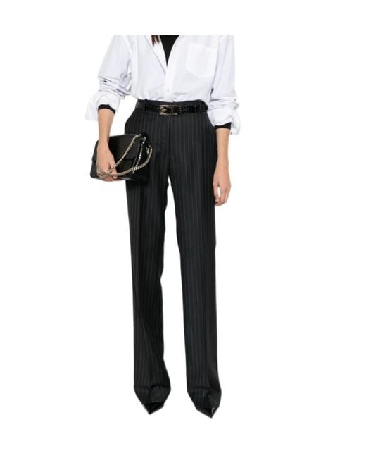 Tom Ford Black Striped Casual Trousers