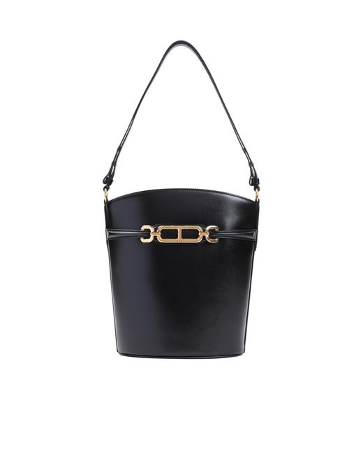 Tom Ford Black Whitney Medium Bucket Bag