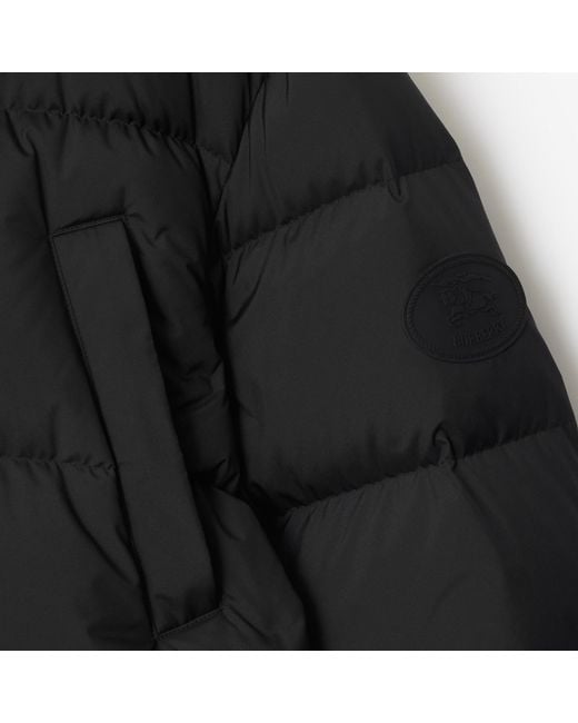 Burberry Black Knight-Patch Puffer Jacket for men