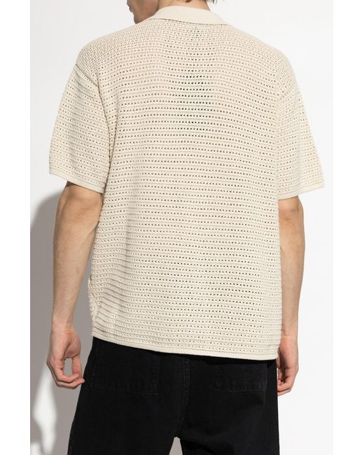 Represent Natural Crochet Short Sleeve Cardigan for men