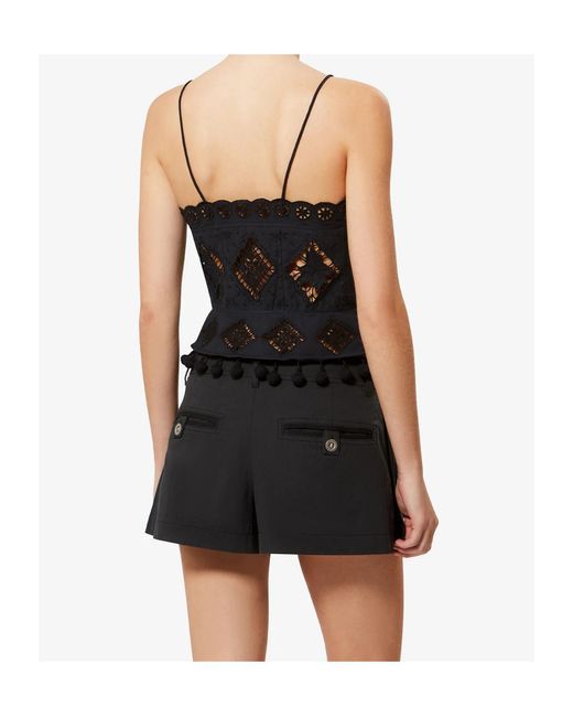 Isabel Marant Black Nelssy Fitted Tank Top