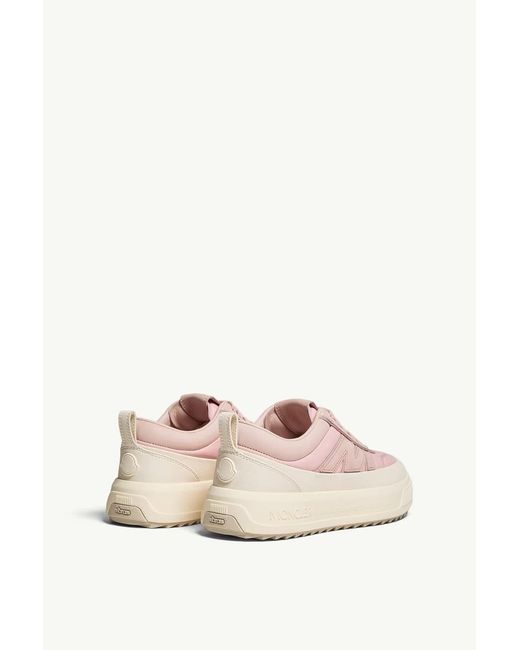 Moncler Pink Altive Nubuck Suede Trainers