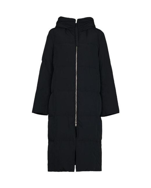 Jil Sander Black Quilted Puffer Coat