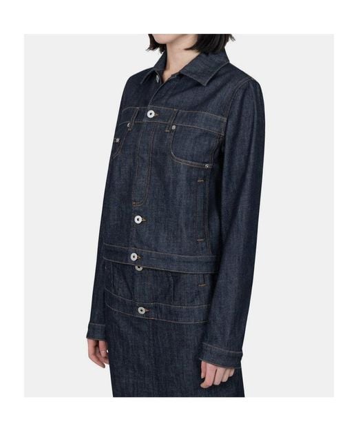 Jean Paul Gaultier Blue Denim Jacket With Trompe Loeil Detail