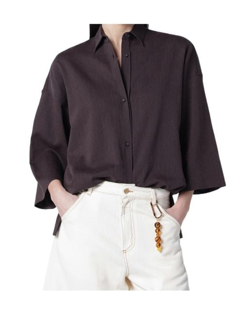 DARKPARK Blue Dora Delave Wide-Sleeved Shirt