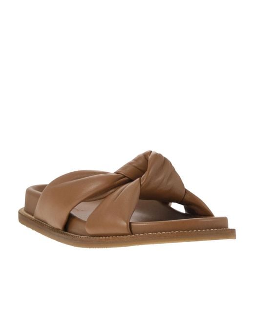 Fabiana Filippi Brown Knotted Slip-On Slippers