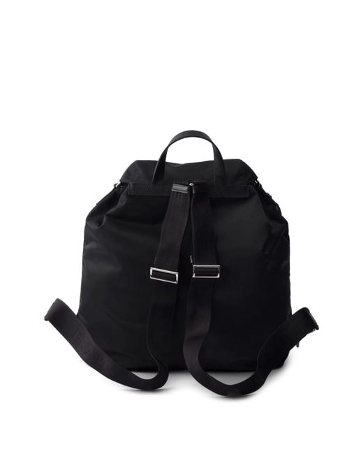 Prada Black Logo Detail Backpack for men