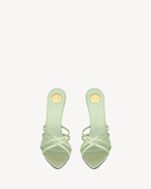 Saint Laurent Metallic Pastel Strap Sandals