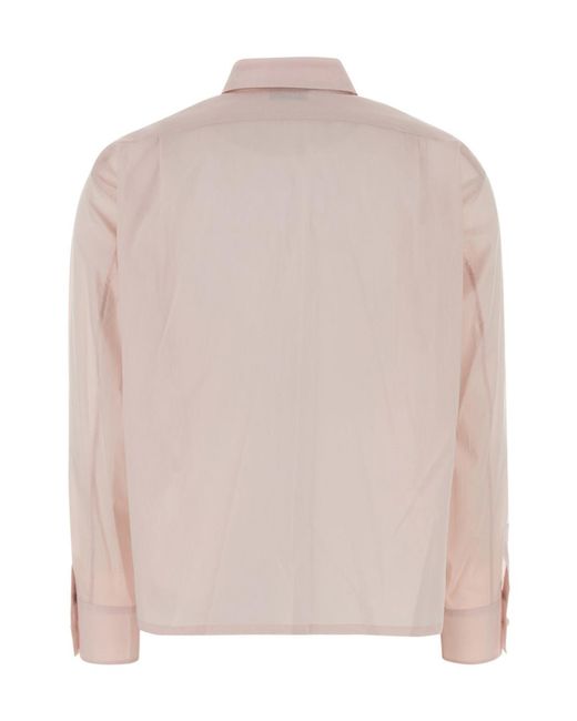 Jil Sander Pink Long Sleeved Button-Up Shirt
